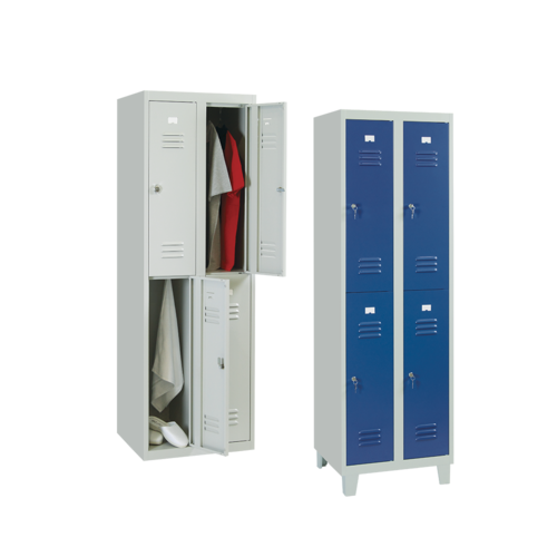 Doppelstöckige Garderobenschränke Abteilbreite 300 mm